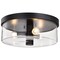 Nuvo Clarksville - 15 Inch Flush Mount - Matte Black with Clear Glass 60/8065 - alternate 5
